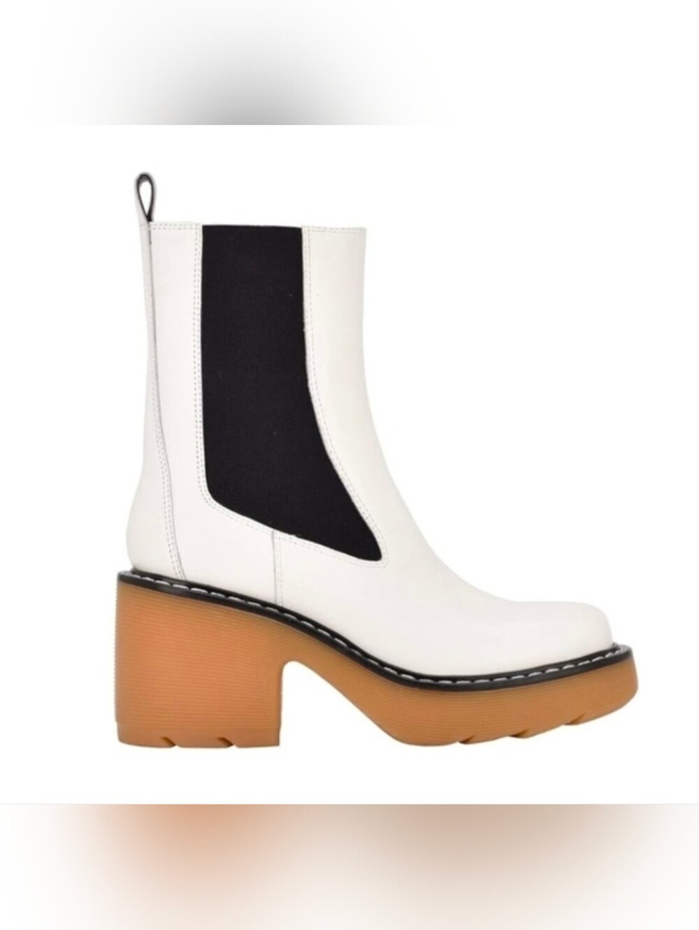 Marc Fisher Fredy Lug Sole White Boot